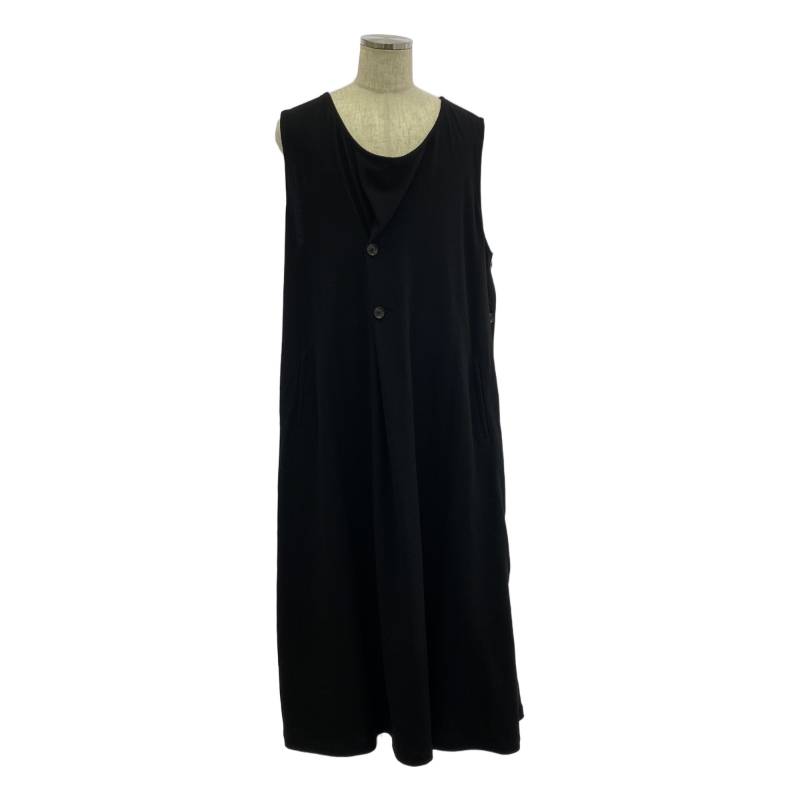 【美品】  YOHJI YAMAMOTO POUR HOMME / ヨウジヤマモトプールオム | 2018AW | 羊毛 青写真お召しもの ティーシャツ 厚地の外套 | 1 | 黒いこと | メンズ