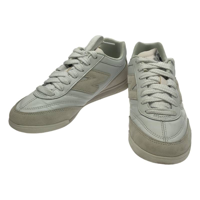 【美品】  JUNYA WATANABE COMME des GARCONS / ジュンヤワタナベ | × New Balance / ニュー平衡にする URC42WW なめし革 ロゴタイプ スニーカー | 24 | 白いこと | レディース