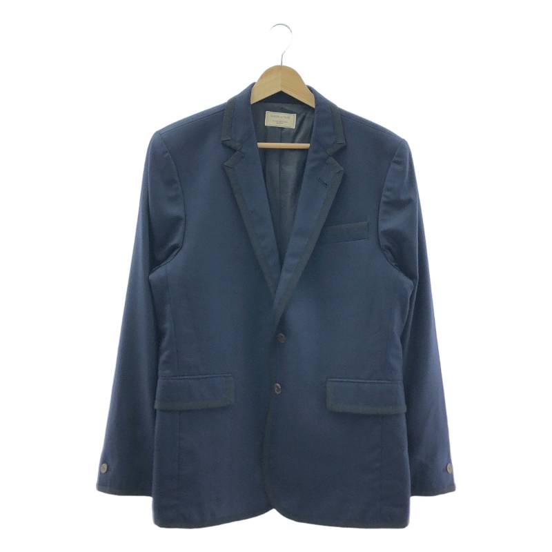 メゾンキツネ maison kitsune チェック テーラードジャケット 48 KITSUNE - KITSUNE キツネ テーラードジャケット 48(L位) 紺
