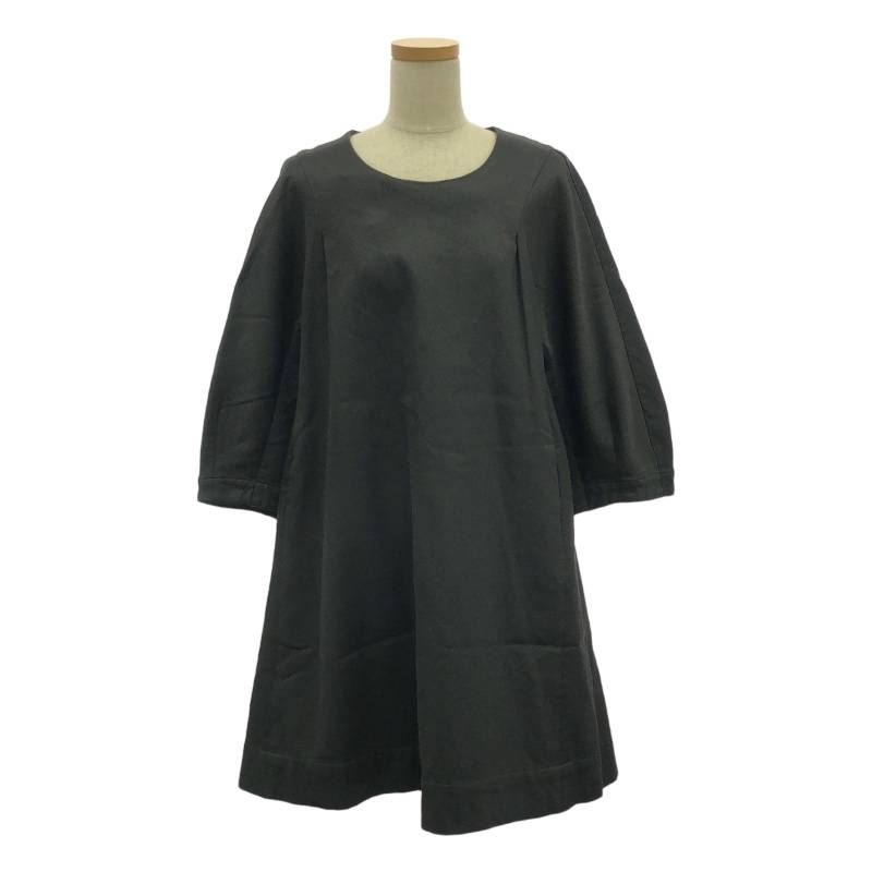 可愛い♡トリココムデギャルソン 丸襟 バイカラー フレアワンピース タック M comme ファッション 可愛い♡トリココムデギャルソン 丸襟 バイ