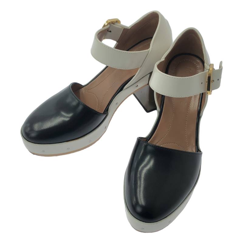 楽天市場】MARNI / マルニ | スクエアトゥ レザー ギャザー ヒール  