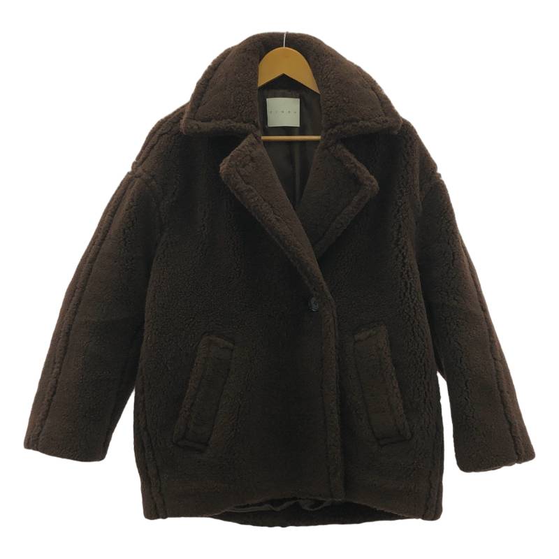 楽天市場】CINOH 【チノ】 BOA COCOON COAT BROWN (23WCO007