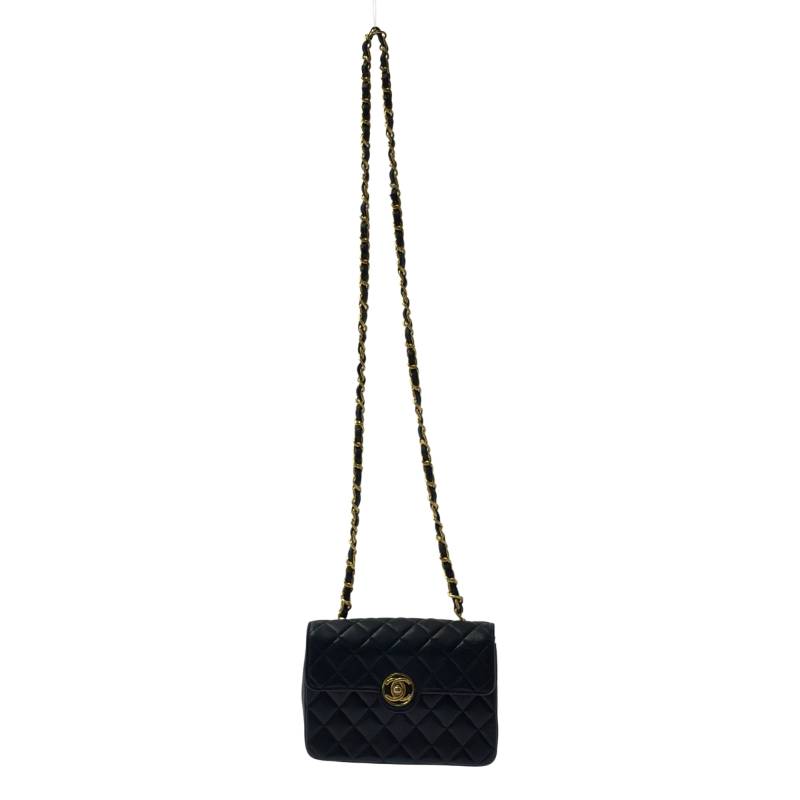 CHANEL / シャネル | シングルフラップ ミニマトラッセ ラムスキン ショルダーバッグ | ネイビー/ボルドー | レディース