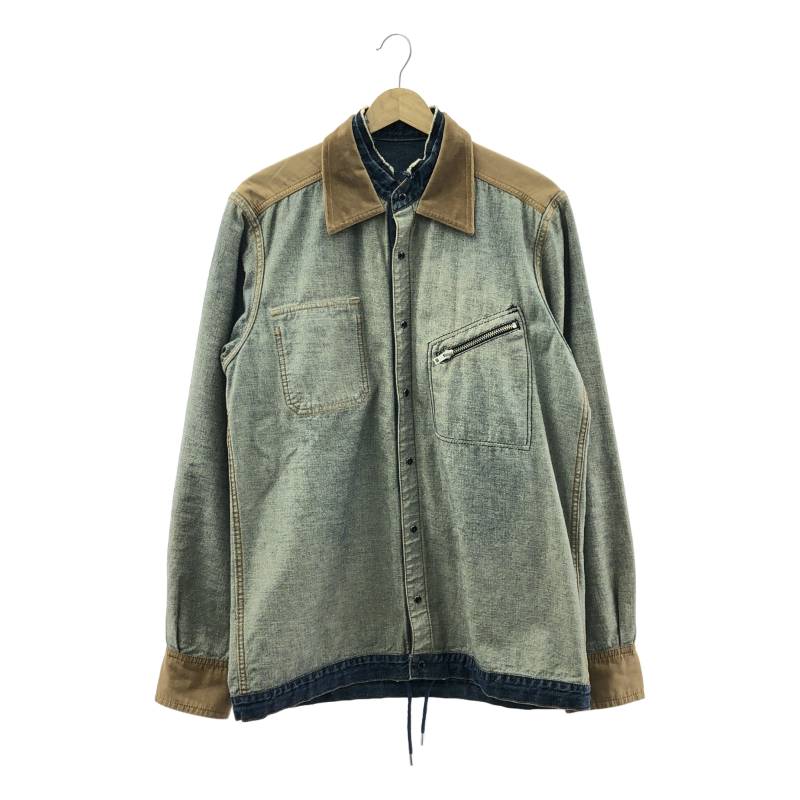 sacai dr.woo スタジャン デニム カバーオール　サイズ1 sacai - sacai 19ss Dr.Woo Denim×Stadium Jacketの通販 by om's