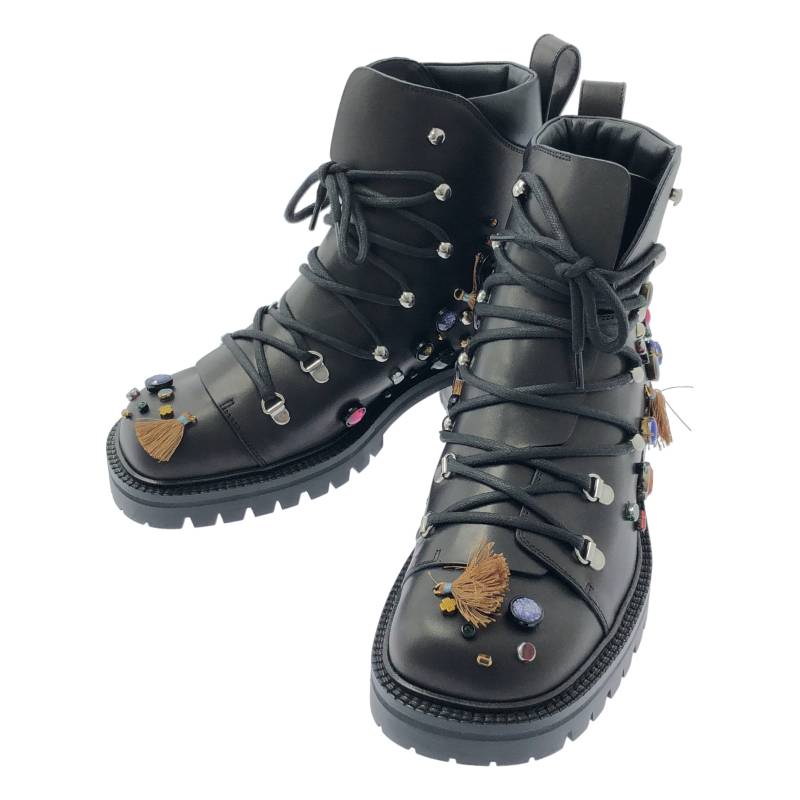 【新品】 LOEWE / ロエベ | ×スタジオジブリ ハウルの動く城 EMBELLISHED BOOTS ビジュー ブーツ | 39 | ブラック | レディース画像