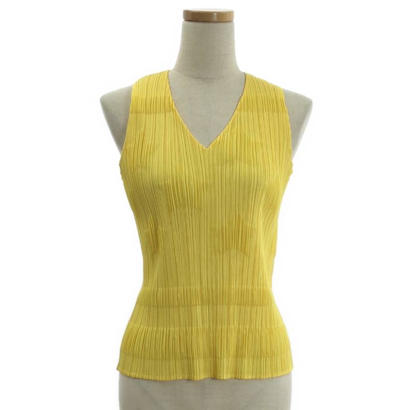 美品 PLEATS PLEASE ISSEY MIYAKE プリーツプリーズ ノースリーブ PP73-JK101 レディース イッセイミヤケ プリーツ オリーブ 3 71012385 美品 PLEATS PLEASE ISSEY MIYAKE プリーツプリーズ
