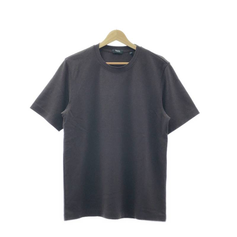Theory - theory セオリー Tech Terry Side Rib PO ロゴプリントクルーネックスウェットトレーナー 01-2101007-050-902 ブラック S theory セオリー Tech Terry Side Rib PO ロゴプリントクルー