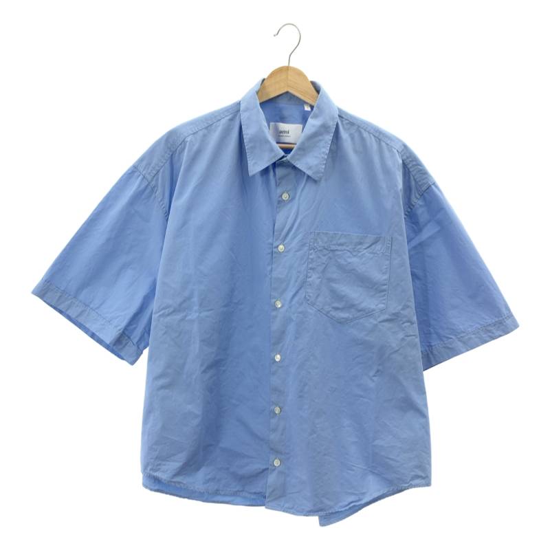 AMI Alexandre Mattiussi / アミ・アレクサンドルマテュッシ | 2024SS | AMI Boxy S/S Shirt ボクシー コットン 半袖 シャツ | L | ライトブルー | メンズ｜KLD 店