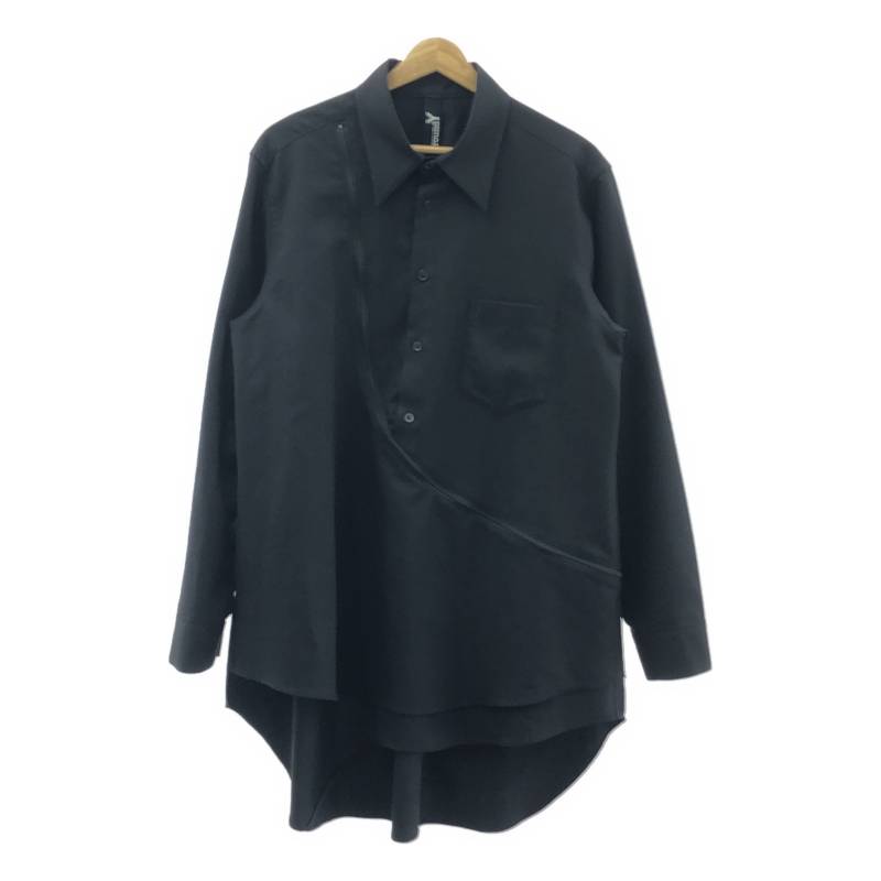 Ground Y グラウンドワイ Zip-up Long Shirt Yohji Yamamoto ヨウジヤマモト GC-B06-100 未使用品 グラウンド
