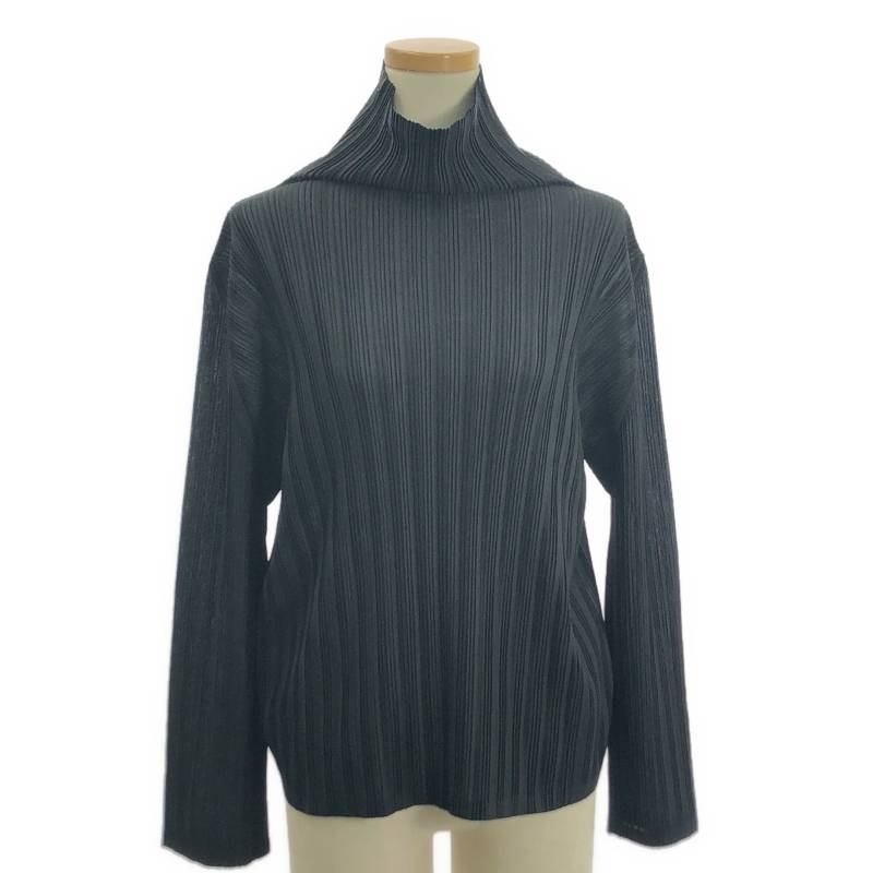 イッセイミヤケ プリーツ加工 ハイネック プルオーバー ドット PLEATS PLEASE ISSEY MIYAKE 】Made in Japan high neck