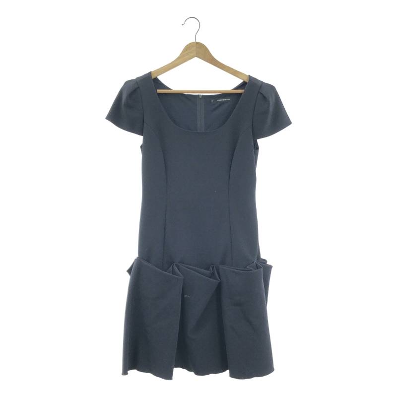 【美品】 FOXEY NEW YORK / フォクシーニューヨーク | フレンチスリーブ ポリエステル ワンピース | 38 | ネイビー | レディース