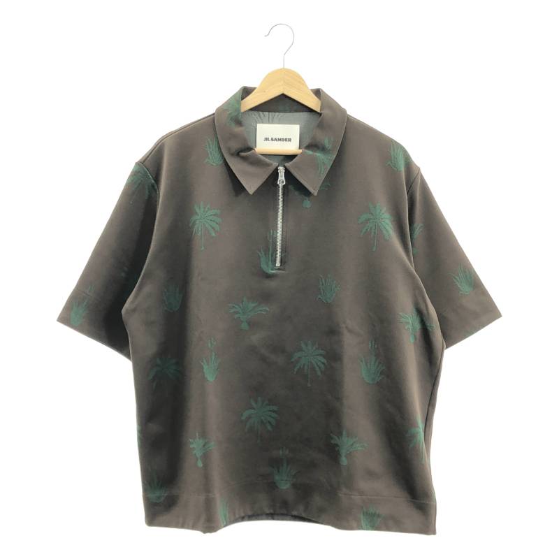 JIL SANDER+ ブラウン パイル生地ポロシャツ JIL SANDER+ ブラウン パイル生地ポロシャツ Jil Sander
