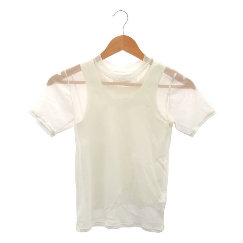 【美品】 JANE SMITH / ジェーンスミス | 2025SS | SHORT SLEEVE WITH TANK LAYERED PULLOVER ショートスリーブ レイヤード プルオーバー | 36 | ホワイト | レディース