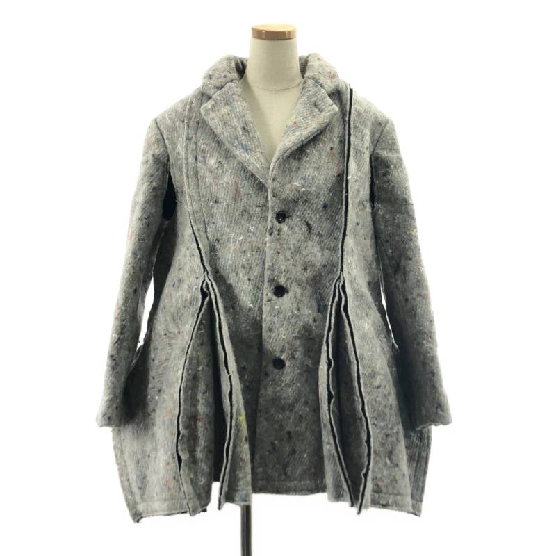 COMME des GARCONS / コムデギャルソン | 2012AW | black rose 黒い薔薇 / ボンディング オーバーサイズ ジャケット | XS | グレー系 | レディース