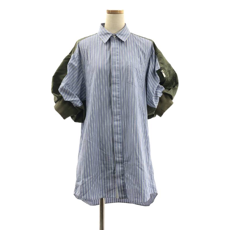 タグ付✨️sacai 22SS コットン×ナイロンツイルミックスドレス ワンピース タグ付✨️sacai 22SS コットン×ナイロンツイルミックスドレス