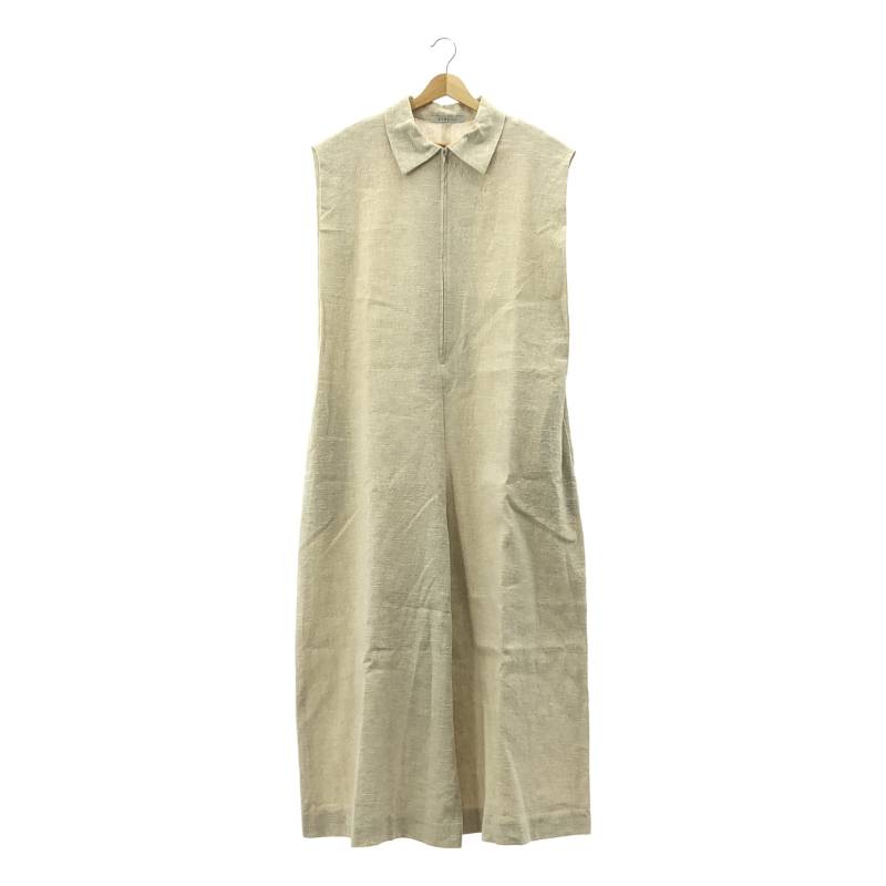 【新品】 ETRE TOKYO / エトレトウキョウ | コットンリネン ノースリーブ オールインワン | M | ライトベージュ | レディース