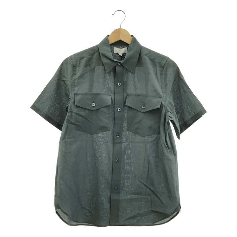 【美品】  HYKE / ハイク | 2025SS | TA/C LAWN SHIRT / トリアセテート コットン シャツ ブラウス | 01 | olive drab | レディース