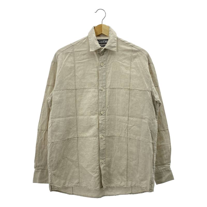 美品　JACQUEMUS LA BOMBA 変形　リネン　コットン　シャツ　38 美品 JACQUEMUS LA BOMBA 変形 リネン コットン シャツ 38
