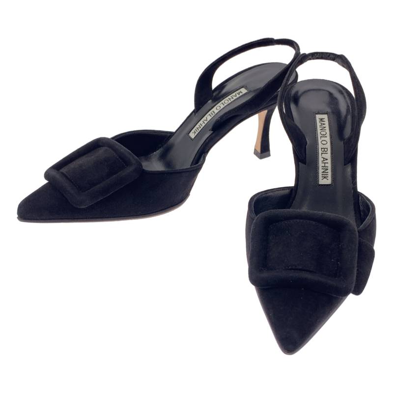 【美品】MANOLOBLAHNIK マノロブラニク ミュール サンダル 39 MANOLO BLAHNIK マノロブラニク ミュール MAYSALE SUEDE DAIM