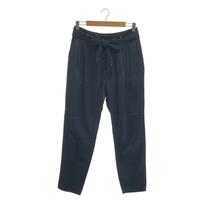 【美品】 NOWOS / ノーウォス | Rrayon tuck pants タック テーパードパンツ | M | ブラック | レディース