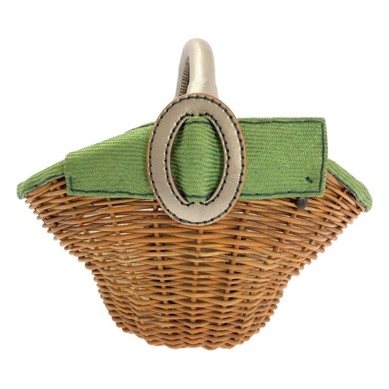 楽天市場】【エバゴス】ebagos 半月型 紅籐×キャンバス かご カゴ