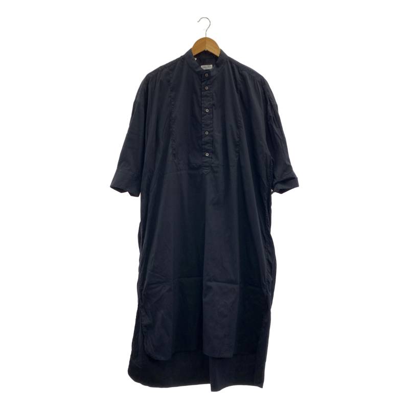 Salvatore Piccolo / サルバトーレピッコロ | バンドカラー プルオーバー シャツワンピース | 38 | ブラック | レディース｜KLD 店