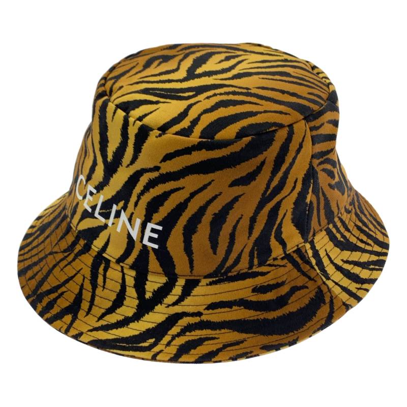【美品】 CELINE / セリーヌ | 総柄 アニマル ロゴ バケットハット 帽子 / 総裏地 | M（58） | ブラウン | メンズ