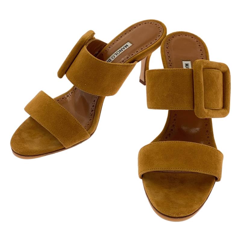 美品✨️ マノロ ブラニク サンダル ミュール ゴールド パイソン ヒール 36 美品✨️ マノロ ブラニク サンダル ミュール ゴールド パイソン