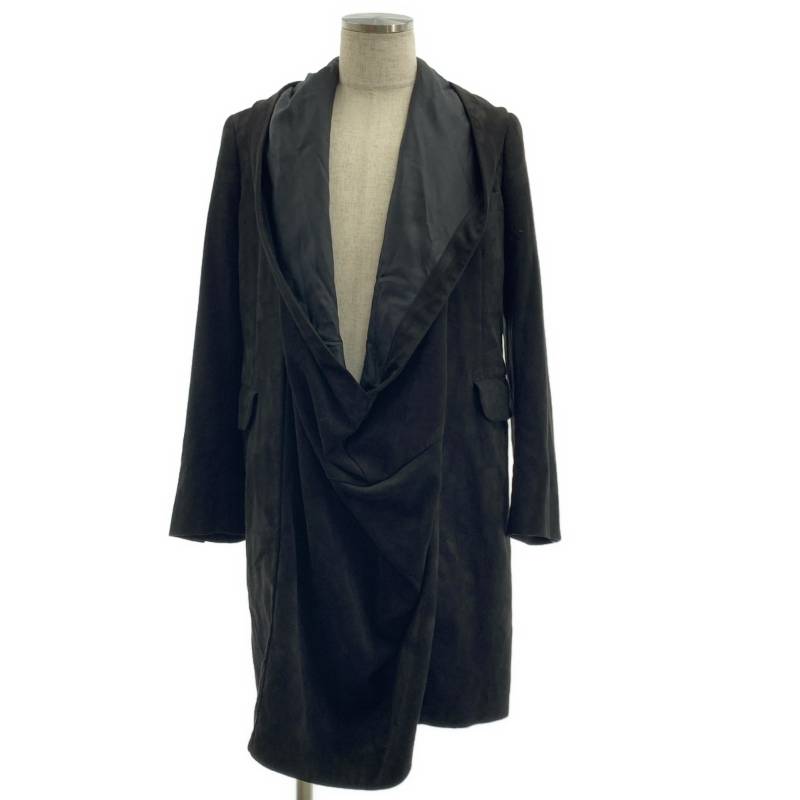 【美品】 COMME des GARCONS HOMME PLUS / コムデギャルソンオムプリュス | 2022AW | ノマド期 かぶりジャケット フェイクスエード プルオーバー フーデッドコート | S | ブラック | メンズ｜KLD 店