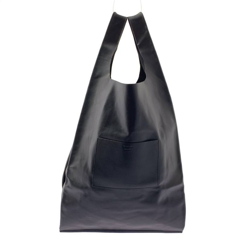 ジルサンダー 2way トートバッグ バンブーハンドル A4可能 黒 保存袋付き