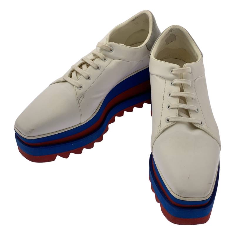ステラマッカートニー　厚底スニーカー ホワイト/ブルー/レッド　37.5 楽天市場】【11/1～11/3限定・最大2万円OFFクーポン配布中