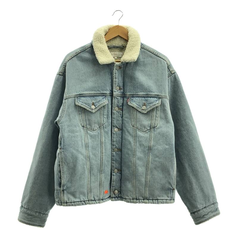 【美品】  ERL / イーアールエル | × Lev リーバイス Sherpa Trucker DENIM シェルパ トラッカー ボア デニムジャケット | L | インディゴ | メンズ