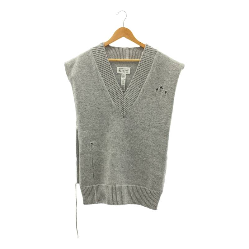 MM6 Maison Margiela レザーベスト MM6 Maison Margiela シングルステッチ ベスト | ブラック | FARFETCH JP