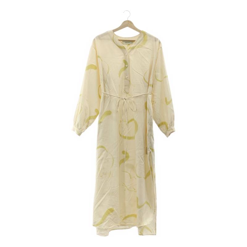 WRYHT / 点火装置 | SLIT NECK PAJAMA DRESS 細長い切口のど首 衣装 | 1 | 象牙色 / 黄色 | レディース