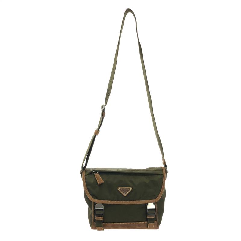 【新品】  PRADA / プラダ | 2025SS | Re-Nylon ナイロン スエードクロス 並み並み ショルダーバッグ | カーキ / 赤銅色 | メンズ バッグ・小物・ブランド雑貨-メンズバッグ-ショルダーバッグ・メッセンジャーバッグ