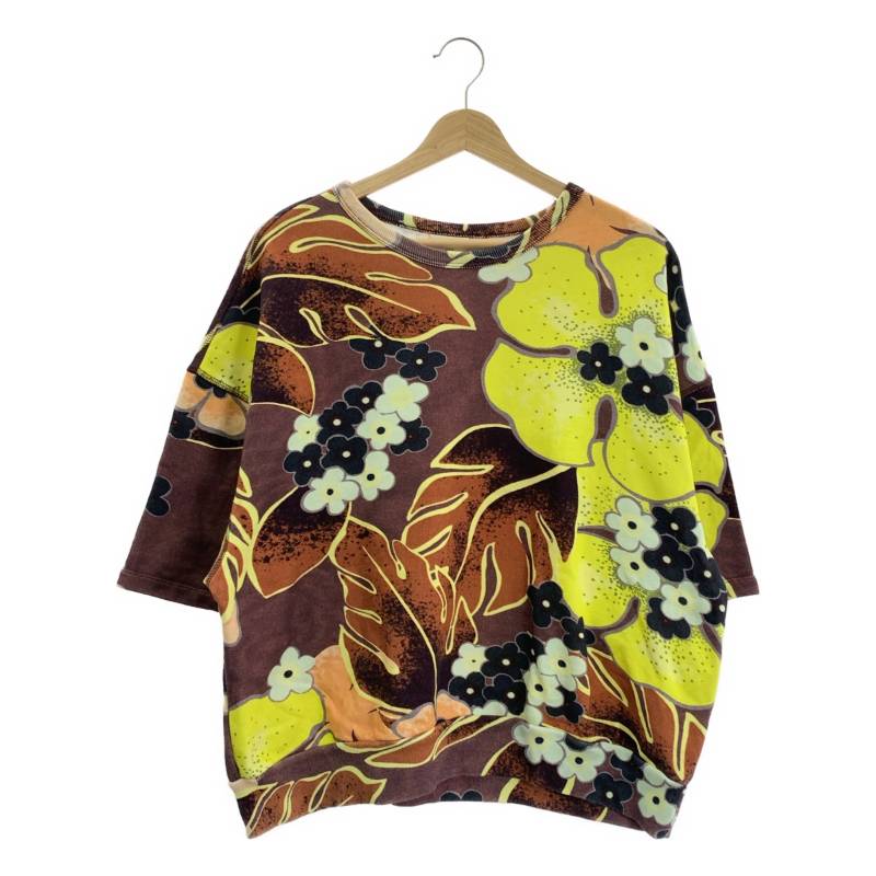 DRIES VAN NOTEN / ドリスヴァンノッテン | コットン フラワープリント クルーネック カットソー | S | ブルー/チャコールグレー | レディース DRIES VAN NOTEN - DRIES VAN NOTEN / ドリスヴァンノッテン