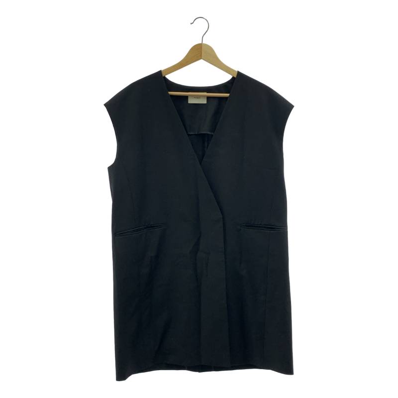 LE PHIL ブラック ノースリーブベスト F ストレッチオックス