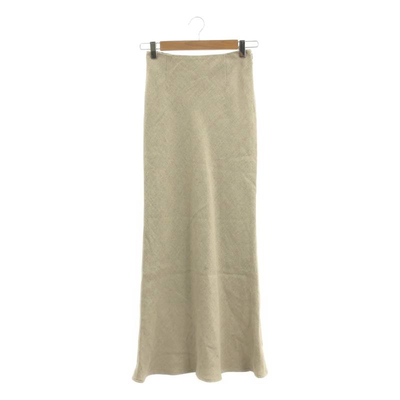 SACRA / 櫻 | RUSTIC LINEN SKIRT リネンスコート | 36 | ベージュ | レディース