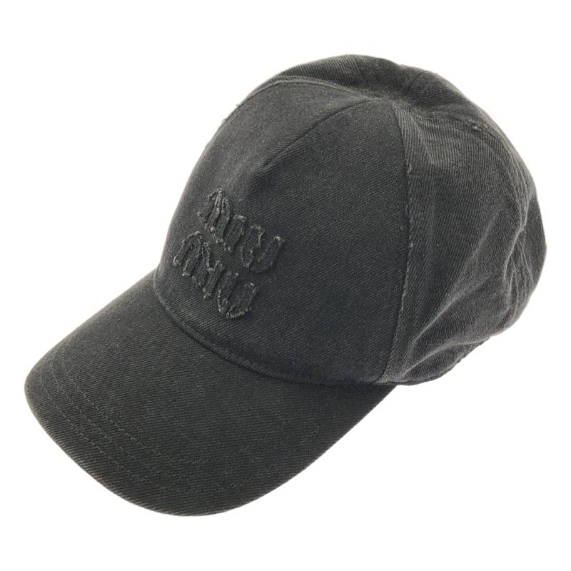 楽天市場】MIUMIU ミュウミュウ ドリル ベースボールキャップ ロゴ刺繍