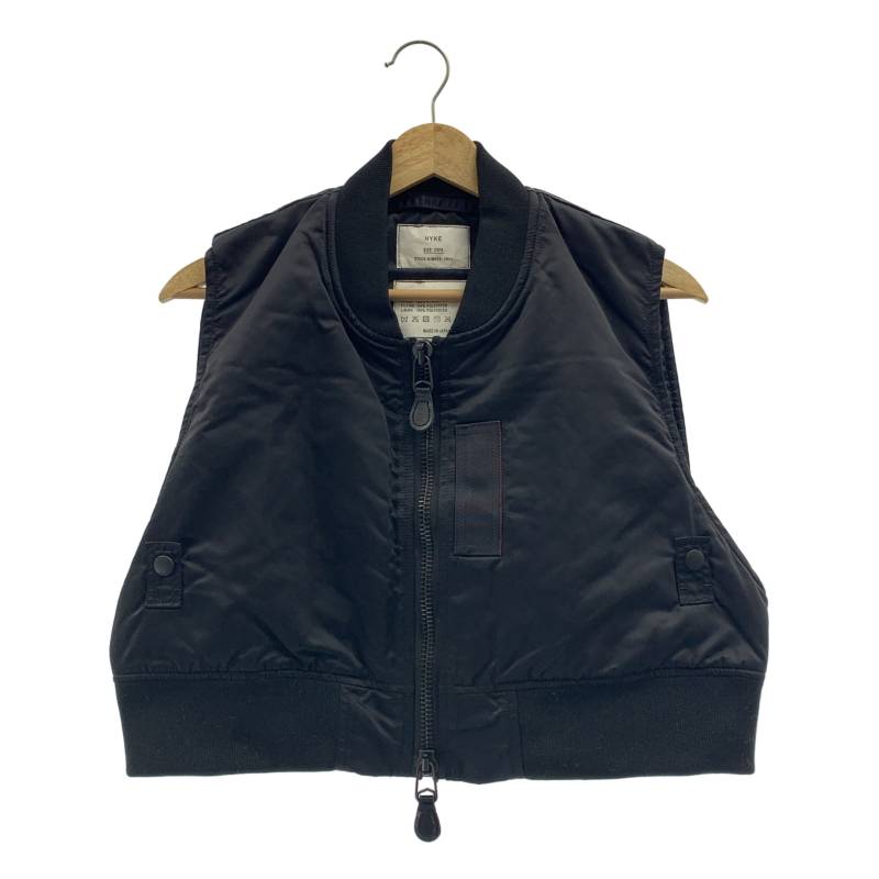 楽天市場】HYKE ハイク ベージュ ナイロン キルティング クロップド