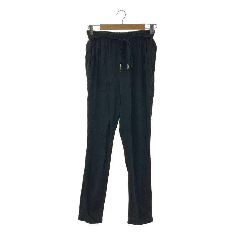 NOWOS / ノーウォス | Rayon pants レーヨン イージーパンツ | M | ブラック | レディース