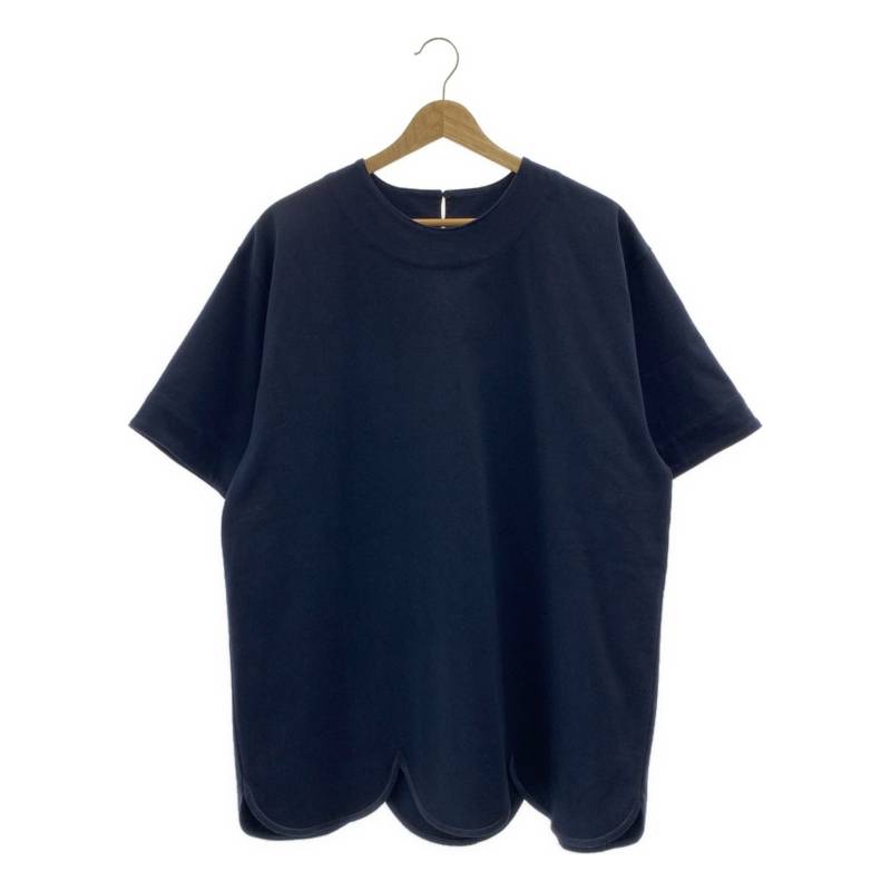 【美品】 JIL SANDER / ジルサンダー | 2022AW | スカラップヘム オーバーサイズTシャツ | L | ネイビー | レディース
