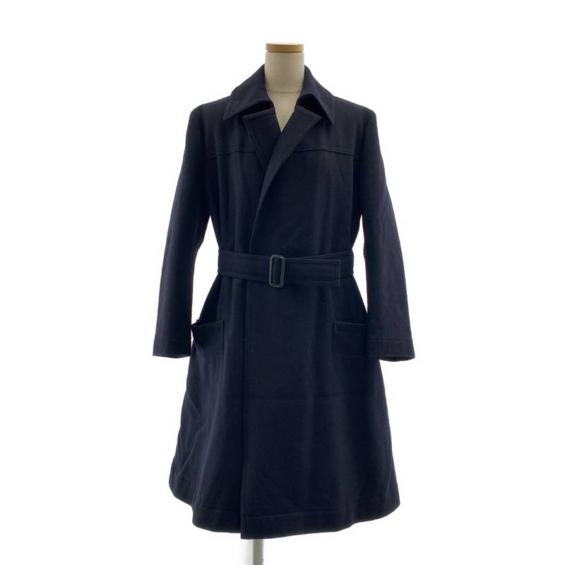 ヨウジヤマモト ワイズ Y's ロングコート プルオーバー ノーカラー 黒ウール 美品】 Y's / ワイズヨウジヤマモト | ウール ダブルオーバーコート