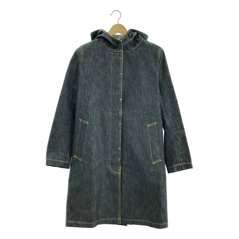 MACKINTOSH / マッキントッシュ | デニム フーデッド コート | 34 | インディゴ | レディース