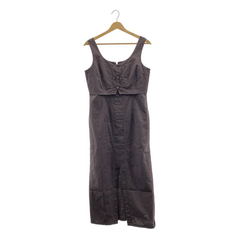 MAGALI 天日干しリネンタックギャザーワンピース　アンバー MAGALI 天日干しリネンタックギャザーワンピース アンバー