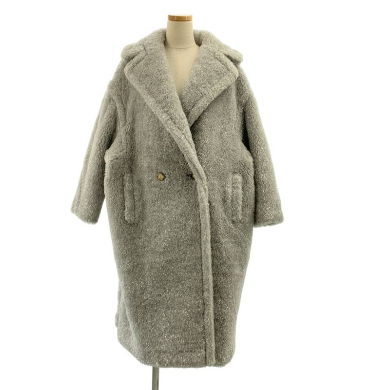 ★MaxMara★ゆったりテディコート★上品ブルーのアルパカシャギー★40 Max Mara（マックスマーラ） 【カラー限定特価】MAX MARA オーバー