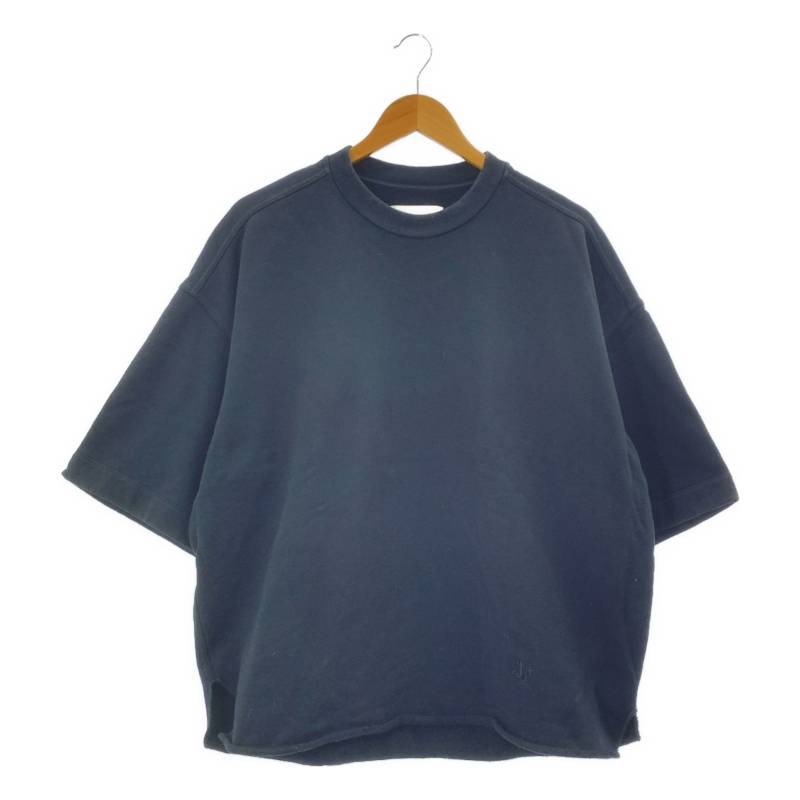 JIL SANDER+ / ジルサンダープラス | フレンチテリー 側面細長い切口 半袖流汗 | M | 黒いこと | メンズ