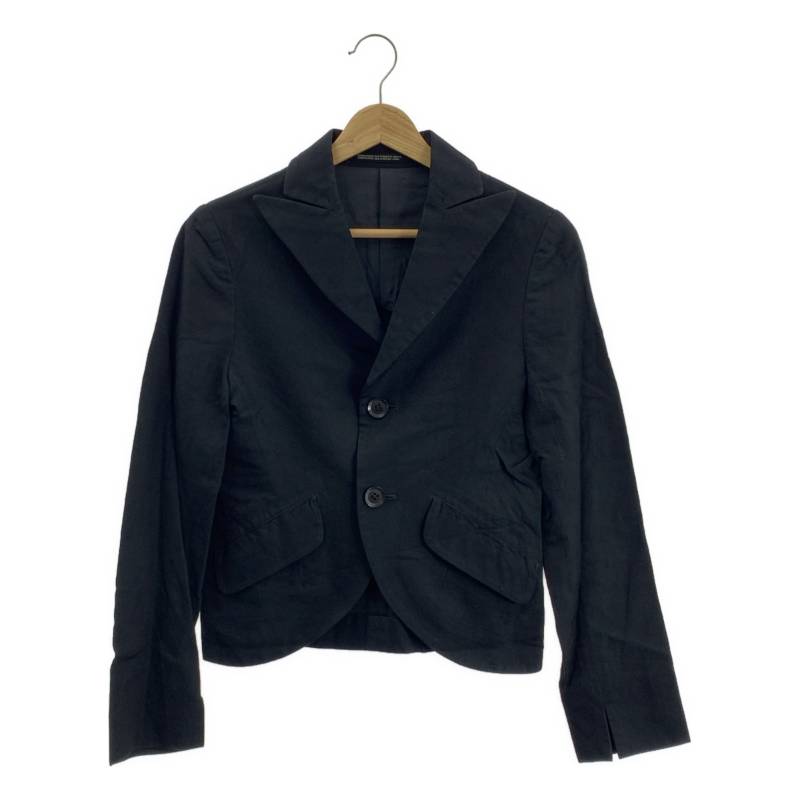 YOHJI YAMAMOTO +NOIR / ヨウジヤマモトプリュスノアール | 2006SS | キュプラ コットン混 テーラードジャケット | 1 | ブラック | レディース