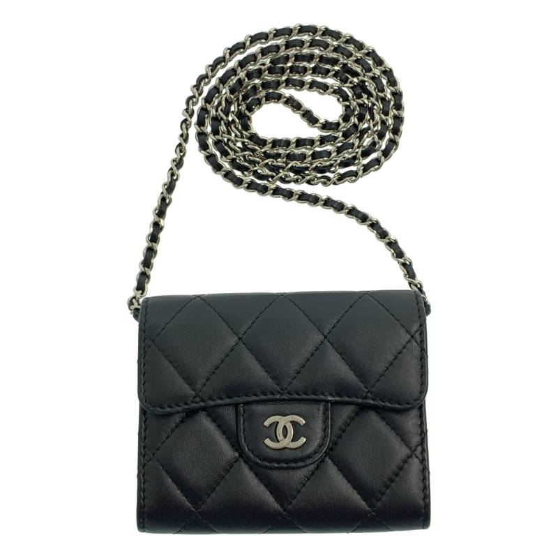 CHANEL / シャネル | マトラッセ ミニ チェーン店 ウォレット / AP0238 | 黒いこと | レディース