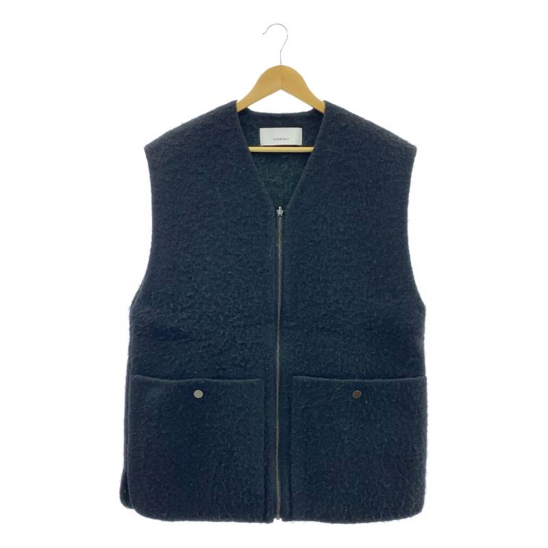 OVERCOAT / オーバーコート | Alpaca Reversible Vest アルパカ ウール リバーシブル ベスト | 1 | ブラック/グリーン | メンズ